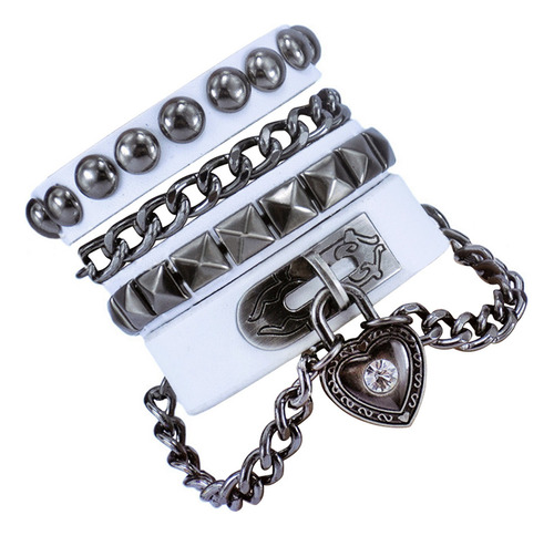 Pulsera B Con Forma De Corazón Multicapa Para Pareja, Pulser