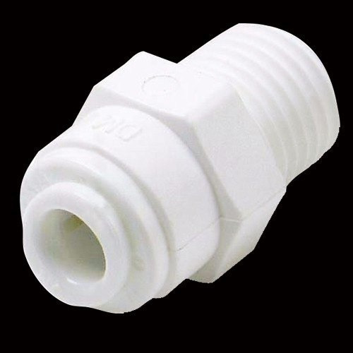 Imagen 2 de 3 de Conector Recto Filtro Agua Rosca 1/4 Manguera 1/4 Acople