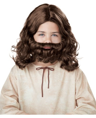 Peluca De Jesús Y Niño De La Barba