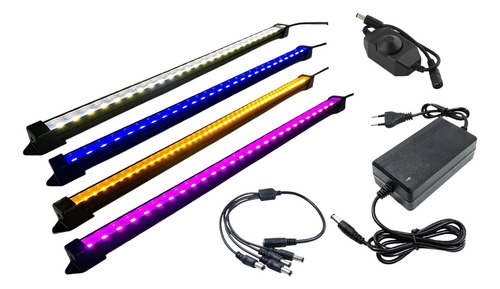 Kit 04 Led Aquário Jumbo 120cm C/ Fonte Sem Suporte