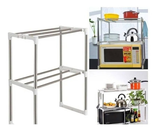 Imagen 6 de 6 de Rack Organizador Microondas Repisa Microondas Cocina Estante