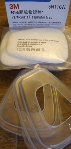 Set 3m Par Retenedores 501 Y Par Filtros N95 (5n11) Niosh Unitalla