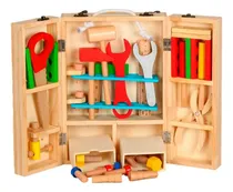 Comprar Set Carpinteria Juguete Valija Herramientas Madera Niño Niña