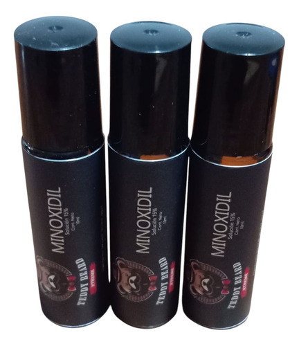 Tonico Teddy Beard P/crecimiento Barba Al 15% Roll On 3pzas Lavanda