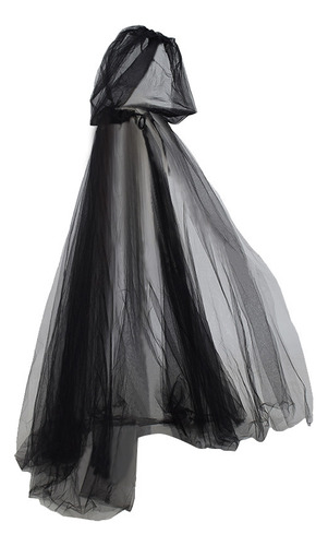 Capa De Tul Con Capucha Para Cosplay, Disfraz De Bruja, Capa