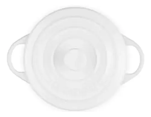 Mini Cocotte Redonda Le Creuset Stoneware, 24 Onças, Branca