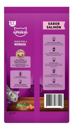Whiskas Alimento Seco Salmón Gato Bueno Por Naturaleza 10 Kg