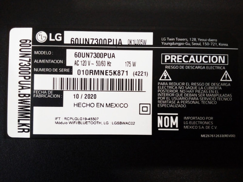 Cable Flex Tv. Lg 60un7300pua Excelente Estado. (Usado)