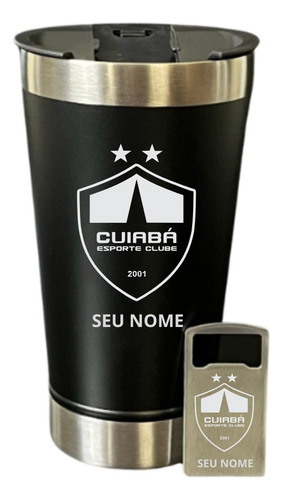 Copo Time Do Cuiaba Personalizado A Laser Com Seu Nome