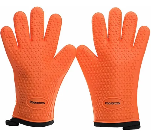 Kitchen Perfection Guantes De Silicona Para Horno Ahumador . Naranja