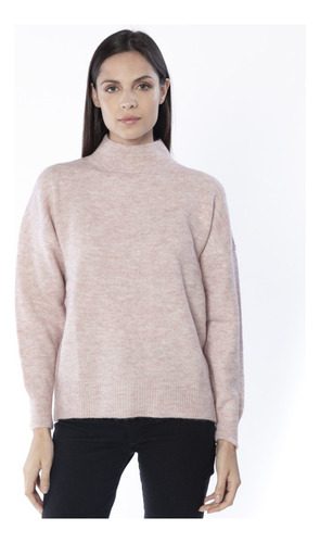 Sweater Básico Tipo Media Polera Roberta Mujer Asterisco