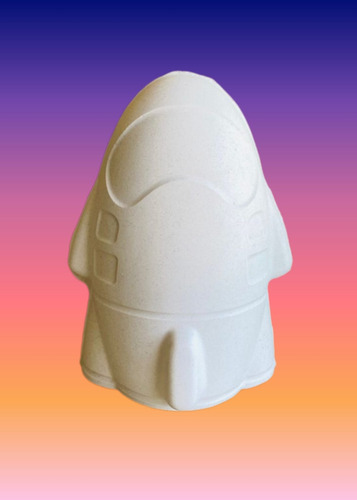 Molde Forma Artesanato De Gesso Foguete Espacial 14x11 Cofre