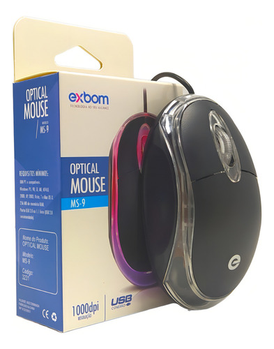 Mouse Óptico Compacto exbom