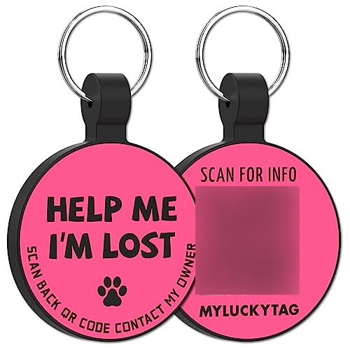 Myluckytag Etiquetas De Identificación De Mascotas Con Cód