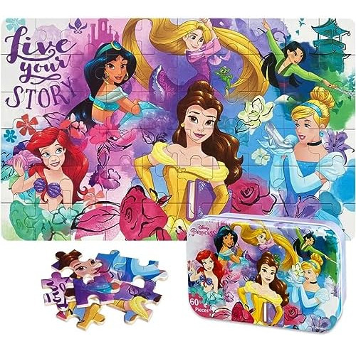 Disney Princess Jigsaw Puzzles For Kids Ages 4-8,60 Pie...