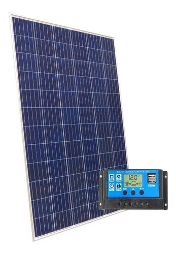 Kit Solar Panel 80w + Regulador De Carga 10 Amper 12v