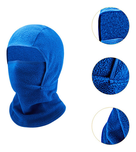 Niños Fleece Balaclava Warmer Para La Escalada Azul Oscuro