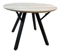 Comprar Mesa De Comedor Cocina Redonda Madera 100cm Estonia Hierro