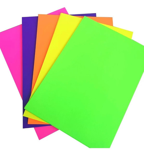 Papel Neon Color Plus 30,5x30,5cm 180 Gramas Amarelo 10 Un