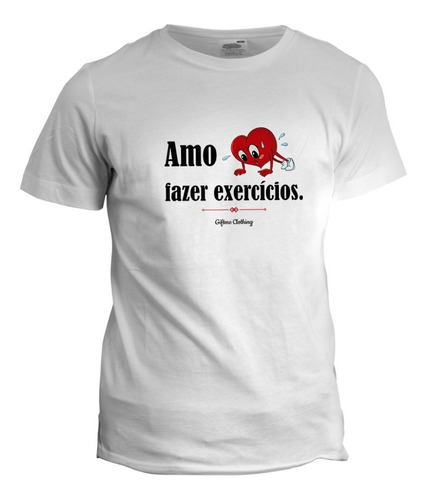 Camiseta Personalizada Amo Exercícios 01 - Giftme