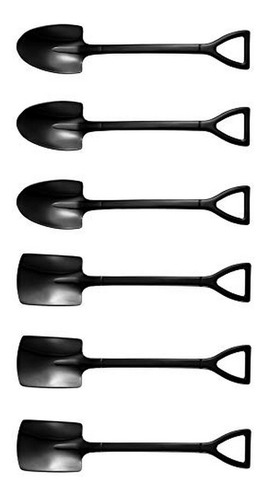 Cuchara Postre Acero Inox 6pcs, 6 , Negro.