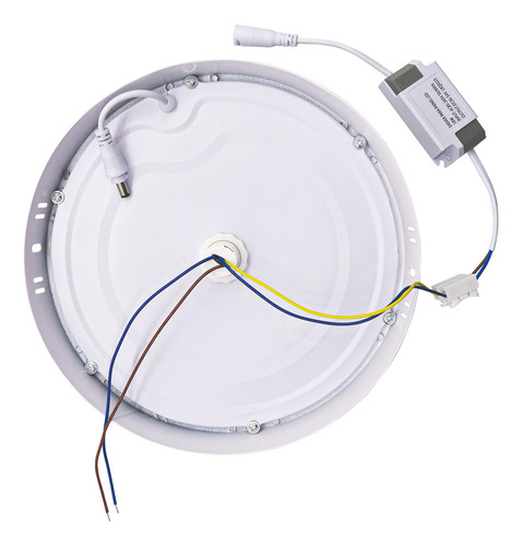 Kit 5 Painel Plafon Sobrepor 18w C/ Sensor Led Redondo Frio