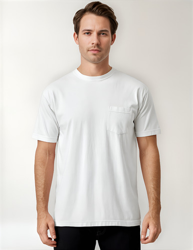 Playera Hombre Algodón Deportiva Con Bolsa Vestir Moda