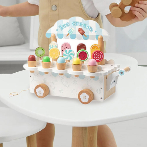 Juego De Helado De Madera, Juguetes Educativos De