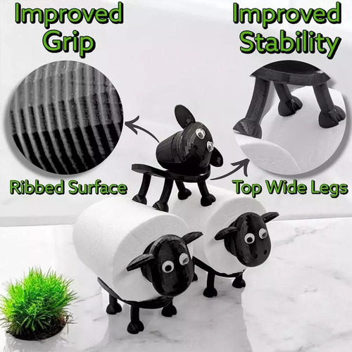 -soporte Para Papel Higiénico Con Forma De Oveja Divertida