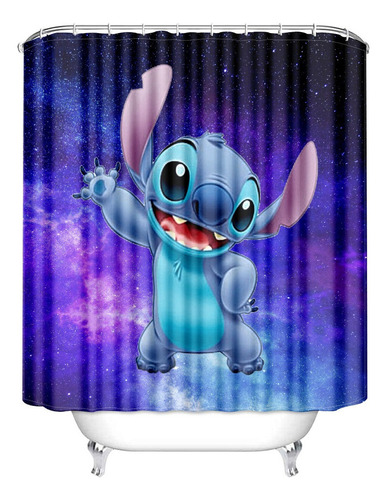 Aplicable A Juego De Cortinas De Ducha Anime Stitch,