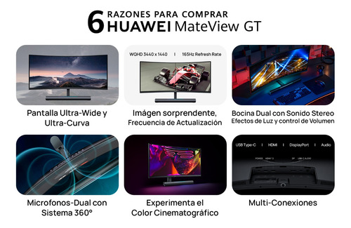 Monitor Curvo Huawei Mateview Gt 34 Pulgadas