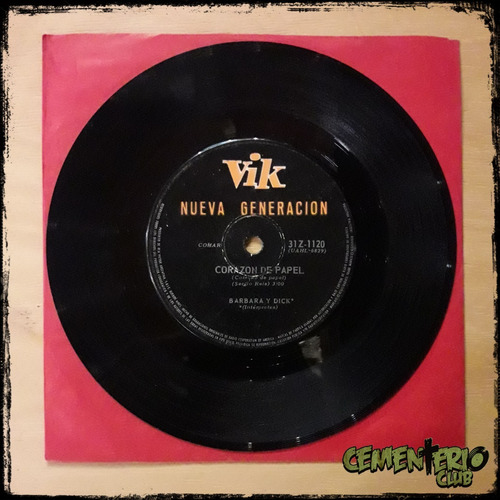 Barbara Y Dick - Corazon De Papel - 7' Simple Vinilo