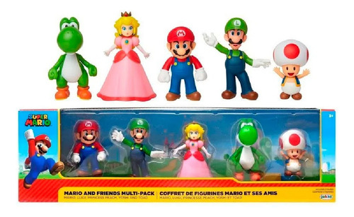 Set Super Mario 5 Figuras Originales Nintendo Mario