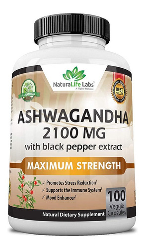 Ashwagandha 100% Puro Extracto Orgánico Ansiedad Estrés X100