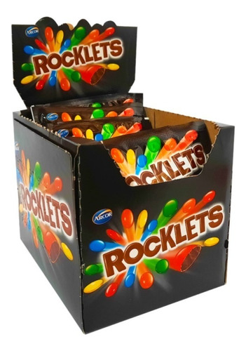 Rocklets Lentejas De Chocolate Arcor 20gr X24 Unidades