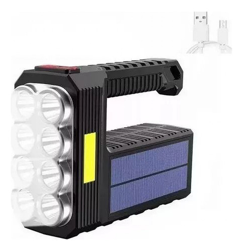 Lampara Táctica Led+cob Recargable Impermeable Energía Solar