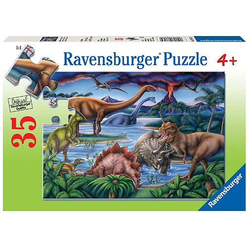 Rompecabezas De Dinosaurios Ravensburger Patio 35 Piezas