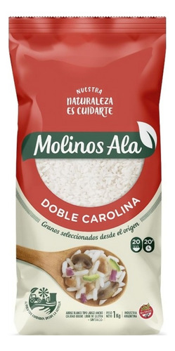 Arroz Doble Carolina Molinos Ala Grano Selecto Sin Tacc 1 Kg