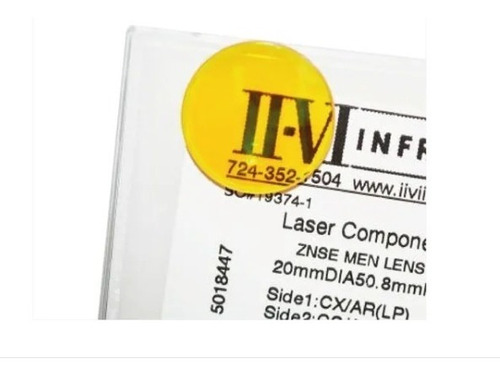 Lentes 19o 20 Mm Maquina Laser Co2 Infrared De Enfoque Zinc