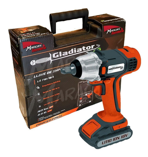 Llave De Impacto A Bateria 18v Gladiator Pro Li712 /18k