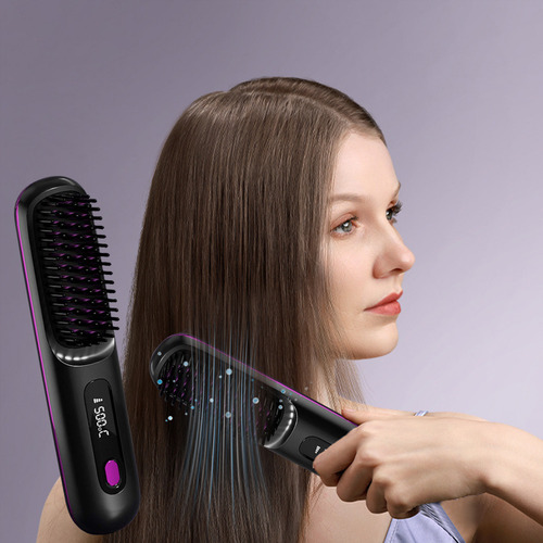 Escova Alisadora De Cabelo Sem Fio R Atualizada E Portátil H