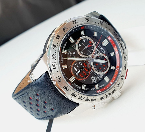 Reloj Citizen Promaster Moto Sport Orig. Hombre Time Square Color de la correa Negro Color del bisel Plateado