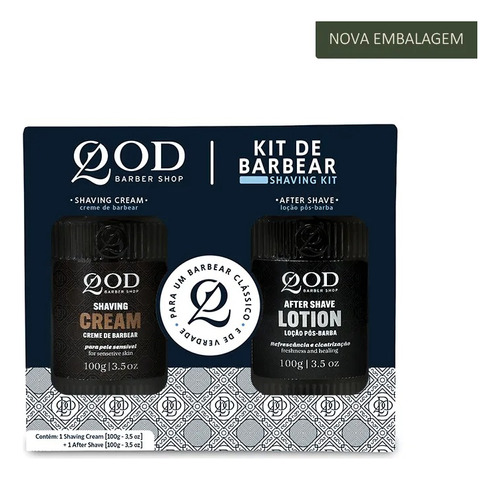 Kit Creme De Barbear E Loção Pós Barba - Qod Barber Shop