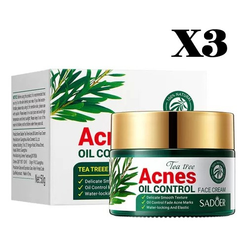 Crema Facial Anti Acné Control Grasa Te Arbol Sadoer 