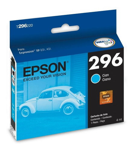 Cartucho Epson 296 Colores Para Xp 231 431