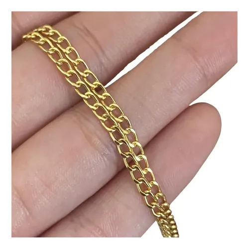 Corrente/cordão Pitbull 2mm - 45cm - Ouro 18k Dourado