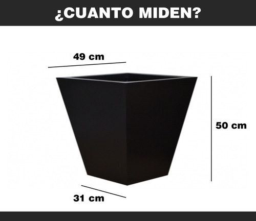 Imagen 7 de 7 de Maceta Minimalista Piramidal Mejor Que Fibra De Vidrio .113