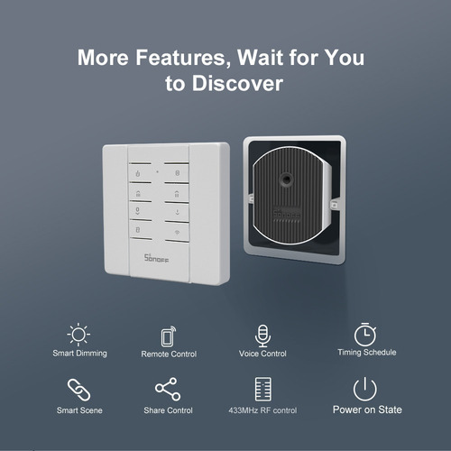 Imagen 6 de 10 de Kit Sonoff D1 - Dimmer, Control Remoto Y Base