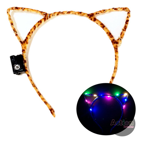 Imagem 1 de 3 de Tiara Gatinho De Led