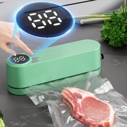Mini Sellador De Vacío Inalámbrico Compacto 60 Kpa Verde